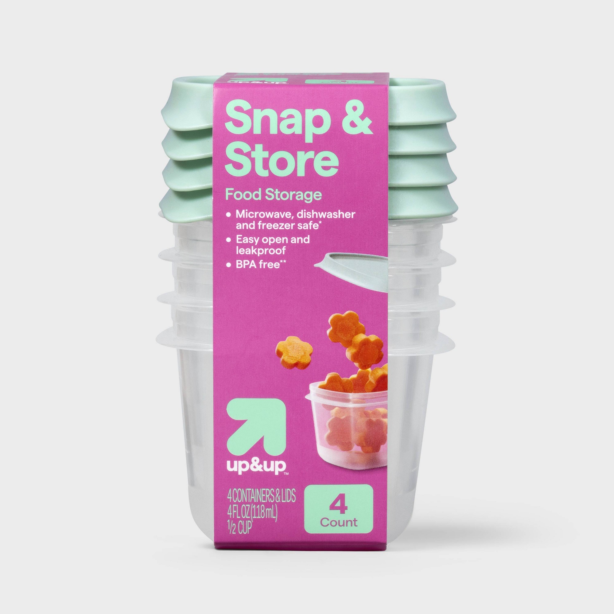 Food Prep Snacks - Pojemniki do przechowywania żywności 4ct Mini