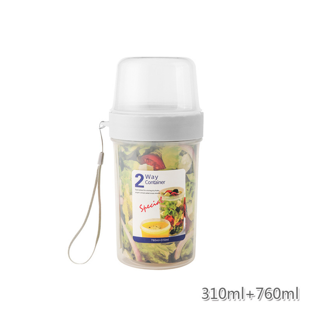 Food Prep Snacks - Dwupoziomowy szczelny pojemnik na żywność, przenośny