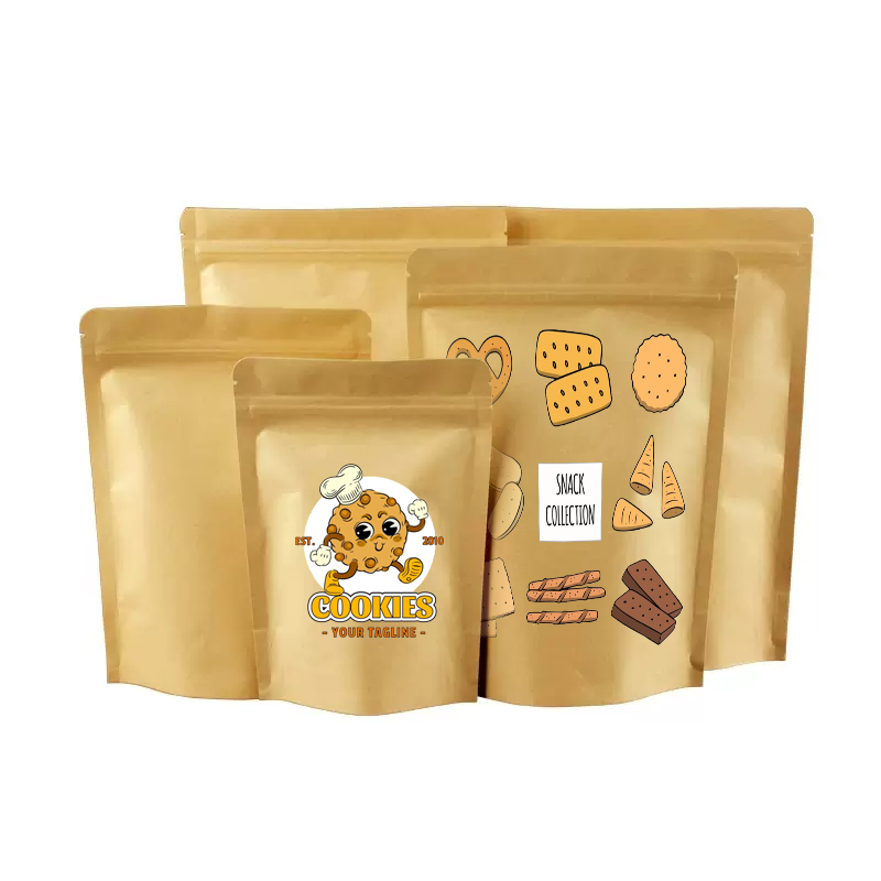 Torby z brązowego papieru kraf – Food Snacks Logos recenzja i cena