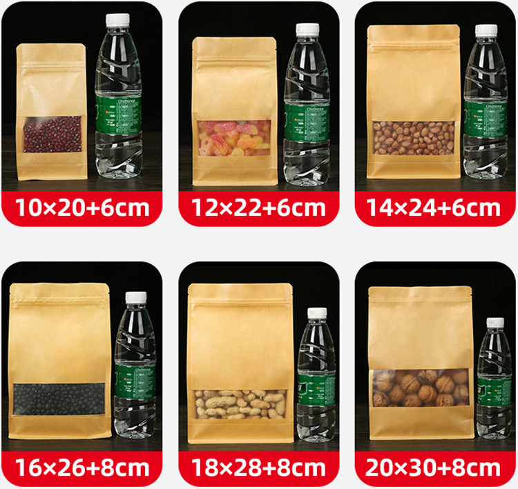 50 SZT. Torebek 3D z okienkiem – Food Snacks Logos recenzja i cena