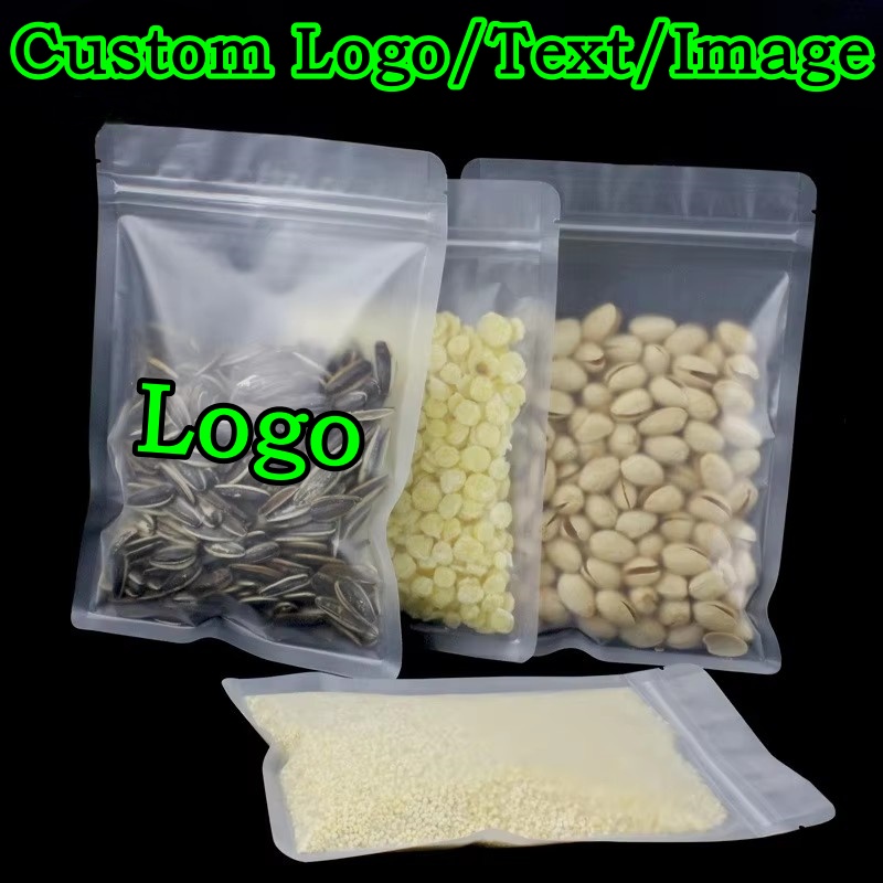 100 SZT. Matowe Plastikowe Tor – Food Snacks Logos recenzja i cena