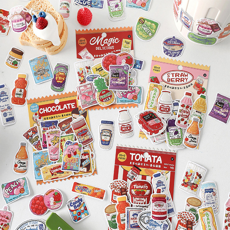 Urocze naklejki z jedzeniem, p – Food Snacks Label recenzja i cena
