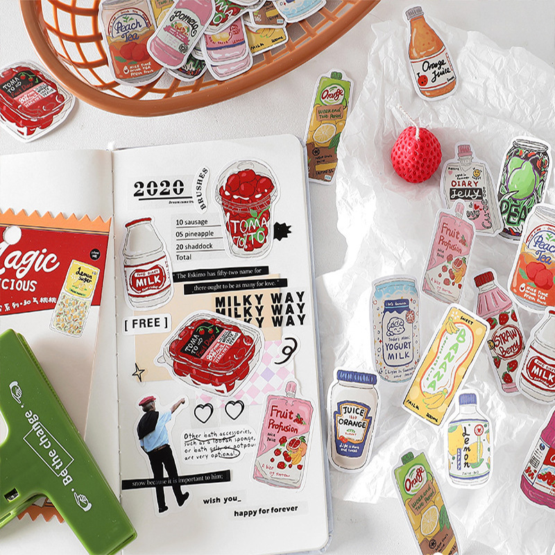 Urocze naklejki z jedzeniem, p – Food Snacks Label recenzja i cena