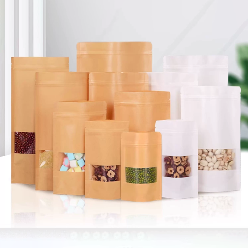 50 torebek z papieru kraft, sa – Food Snacks Logos recenzja i cena