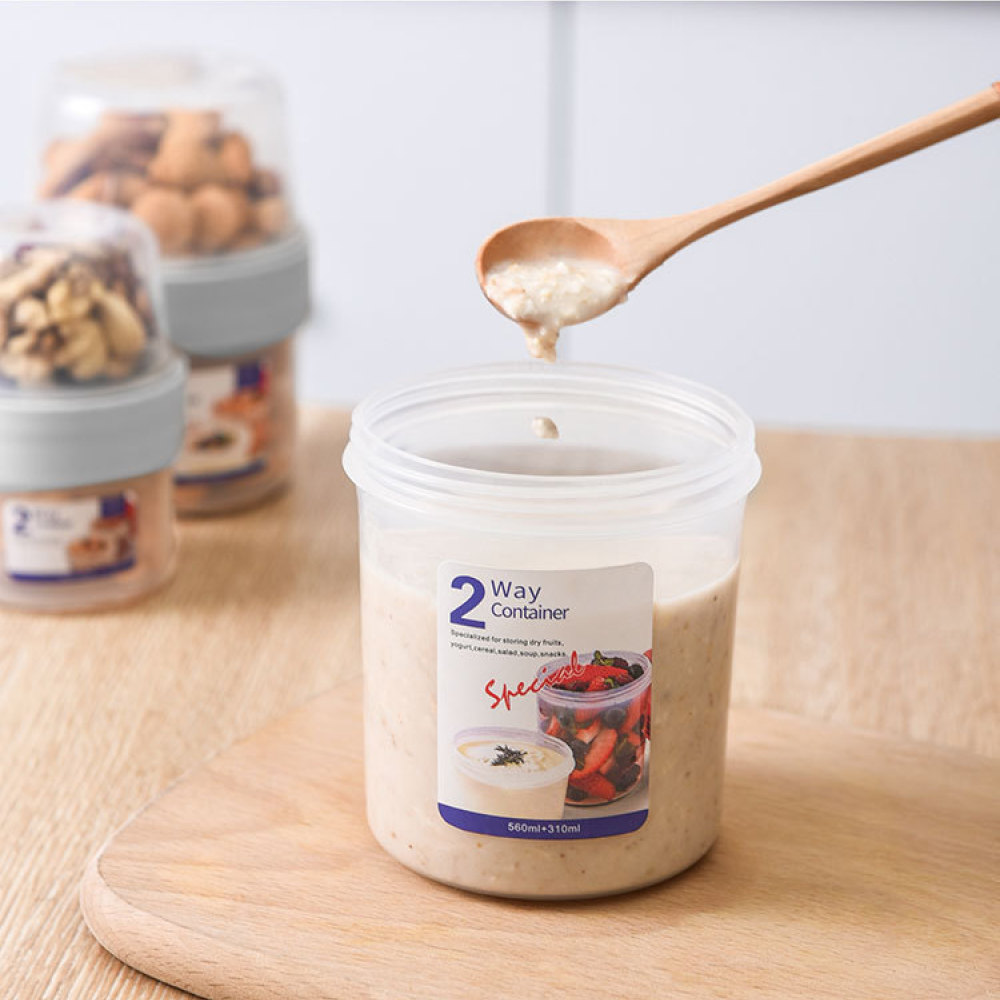 Dwupoziomowy szczelny pojemnik – Food Prep Snacks recenzja i cena